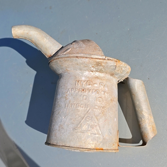 Vintage Other - Vintage Railroad Oil Can NYC - PA galvanized metal 1 qt Rustic